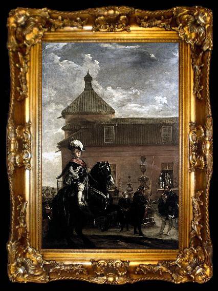 framed  Diego Velazquez Prince Baltasar Carlos with the Count, ta009-2